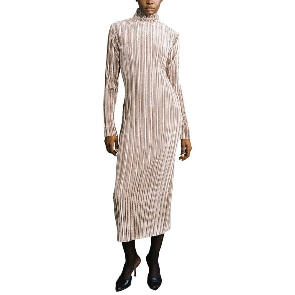 Sabina Musayev Womens Lattice Midi Dress, Brown